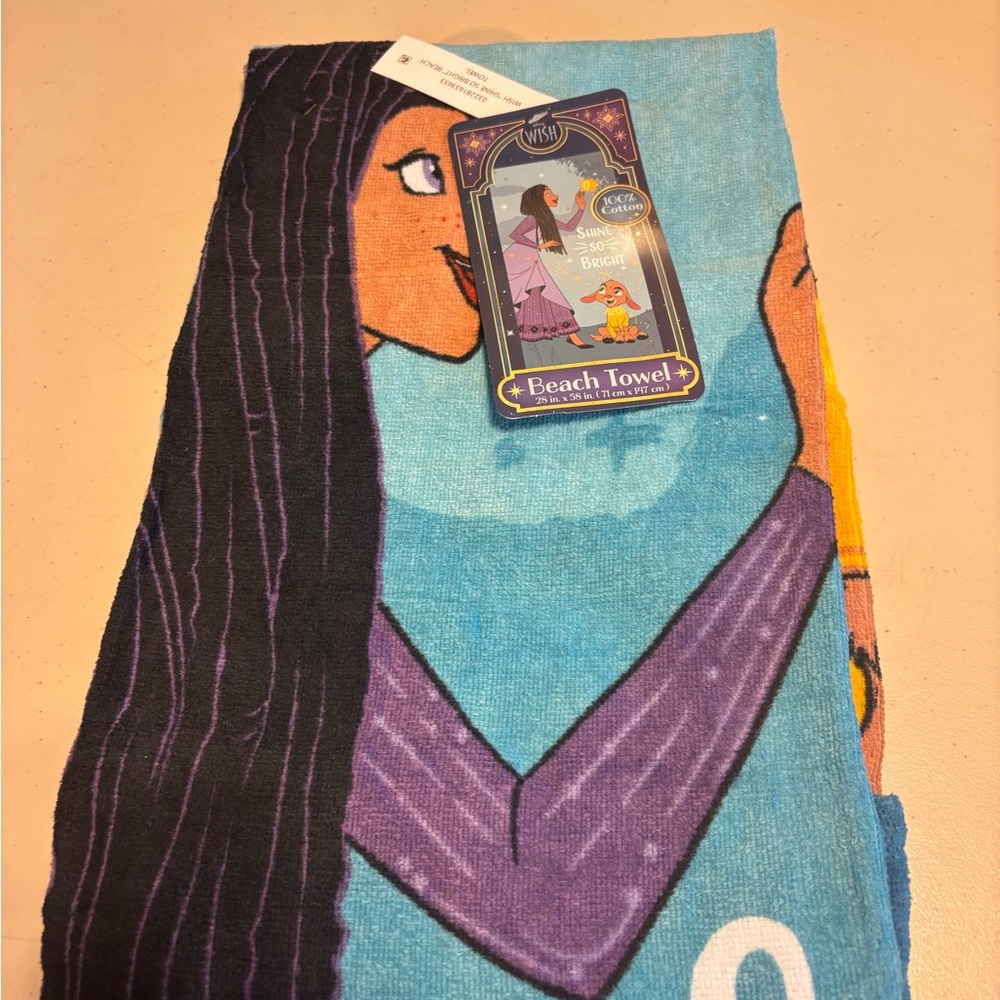Wish beach towel Purple & Yellow Beach Towel